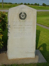 Mrs. Jane Herbert Wilkinson Long - Texas Historical Markers on ...