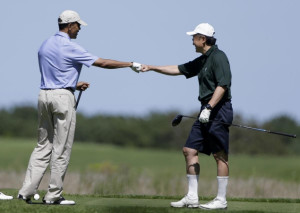 Barack Obama fist bumps World Bank President Jim Kim after Kim ...