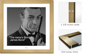 Details about Gold Framed James Bond 007 Art Print Quote Sean Connery