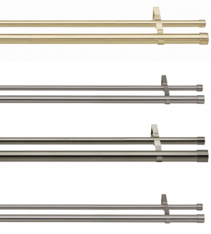 Double Layering Pole in Burnished Brass, Satin Silver, Black Nickel ...