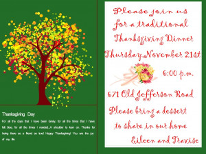 Displaying 20> Images For - Thanksgiving Dinner Flyer Template...