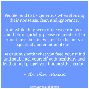 People tend to be generous when sharing their nonsense, fear, and ...