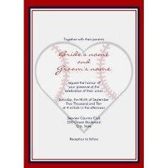 Baseball wedding theme