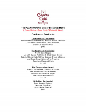 Here are quotes lists related to Continental Breakfast Menu Sample and ...