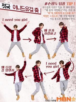 BTS I Need U Dance Tutorial by Jimin, Jungkook and Jhope.