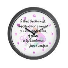 FUN HAIR QUOTE Wall Clock for