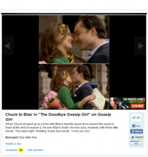 25 Great TV 'I Love You's - blair-and-chuck Photo