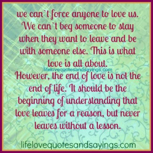 We Can’t Force Anyone To Love Us..