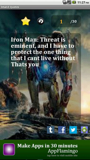 View bigger - Iron Man 3 Quotes for Android screenshot