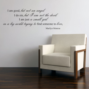 Marilyn Monroe 'I am Good...' Wall Stickers by parkins interiors at ...