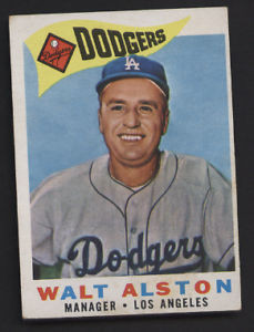 Walt Alston Los Angeles Dodgers 1960 Topps Card 212
