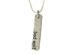 Bad Wolf | Dr Who Quote Whovian Jewelry Pendant Necklace with Box ...