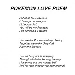 Pokemon Poems About Love