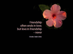 friendship quotes love and friendship