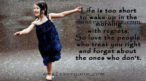 Good Morning SMS, Wise SMS Quotes - SMS - Life is too short to wake up ...