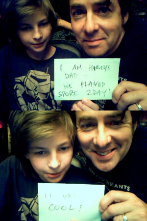 jonathan ross family. Jonathan Ross and son play