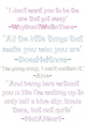 1D song quotes