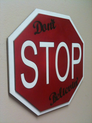 Journey Quote Stop Sign - Wall Art