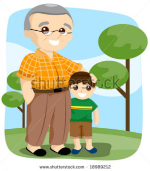Grandfather with Grandson - Vector