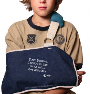 Boy with Broken Arm, signed by Ender Wiggin form Ender's Game
