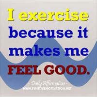 feel good quotes affirmation for weight loss i exercise because it ...