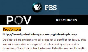 PBS referenced Israeli-Palestinian Conflict ProCon.org in a discussion ...