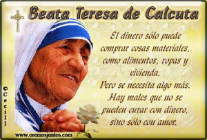 Frase Madre Teresa Calcuta...