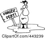 ... -Black-And-White-Outline-Design-Of-A-Businessman-Drowning-In-Debt.jpg