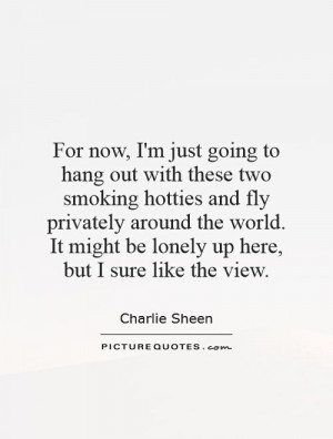 ... It might be lonely up here, but I sure like the view. Picture Quote #1