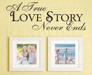 wall quote decal sticker vinyl art removable letter true love story
