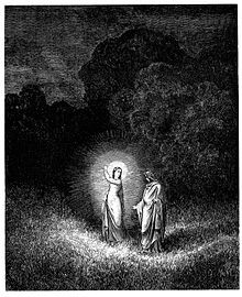 ... Virgil at the start of Inferno , in an illustration by Gustave Doré