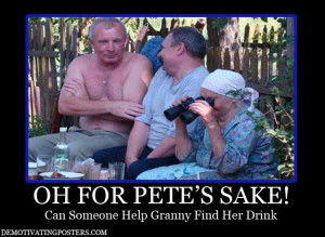 ... funny posters, posters, grandma, drink, people talking, conversation