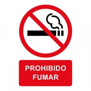 Pictograma Adhesivo Xmm Prohibido Fumar