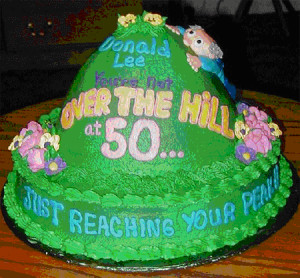 Over The Hill Cake Decorating Idea