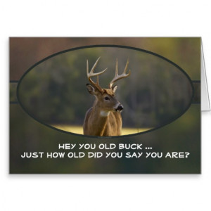 Hunting Funny Buck Animal Camo Happy Birthday Card