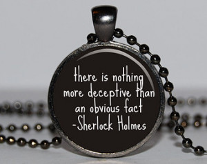 Quote Necklace - S herlock Holmes Jewelry - Arthur Conan Doyle - Quote ...