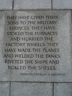 National World War II Memorial Photo: FDR quote