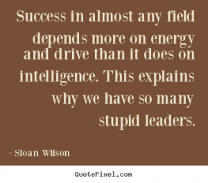 Sloan Wilson photo quotes - Success in almost any field depends more ...