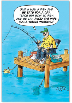 Clubs Old Fisherman Joke Hilarious Pic Birthday Father Greeting Card ...