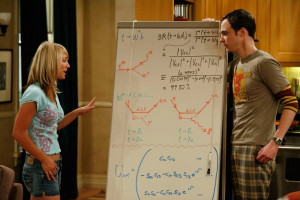 Do Sheldon's equations reflect real math/physics research?