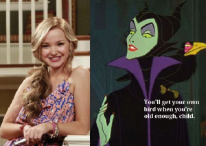 Dove Cameron is Mal, daughter of Maleficent.