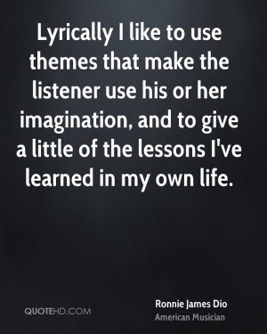 Ronnie James Dio Imagination Quotes