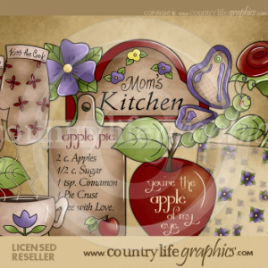 Mom's Kitchen 1 - Clip Art by Country Life Graphics