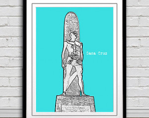 Sana Cruz Skyline Art Print City Po ster - great decor for home or ...