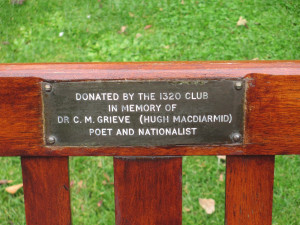 And in Princes Street Gardens I found this on a park bench: