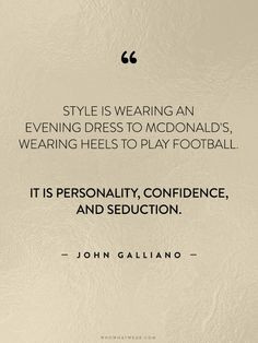 Style is wearing an evening dress to McDonald 39 s wearing heels to