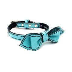 Bowtie Dog Collar XS-L Blue, $55, now featured on Fab.