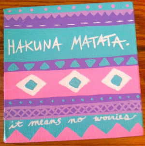 Canvas Painting Hakuna Matata Quote by kalligraphy on Etsy