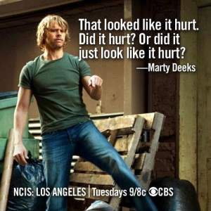 NCIS. . That looked like it hurt. is Did it hurt? Or did it Just look ...