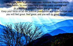 Sunshine quotes mountains thoughts words